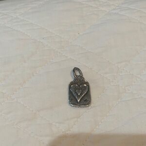 Brighton Heart Pendant Charm - Silver Tone